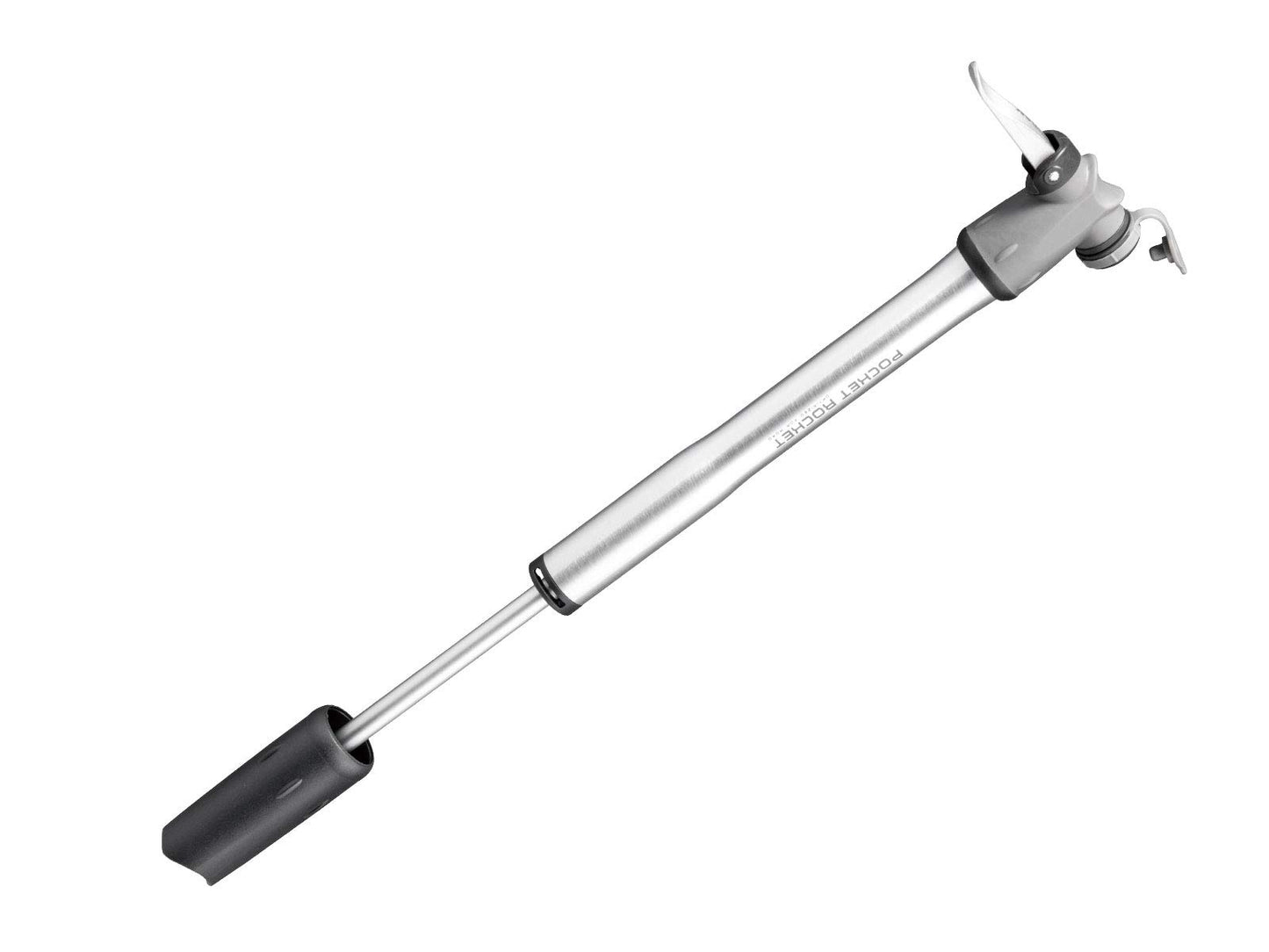 Topeak Pocket Rocket Master Blaster Bike Pump, Silver/Black, L x W x H ﻿22.2 x 4.2 x 2.5 cm / ﻿8.7” x 1.7” x 1.0”